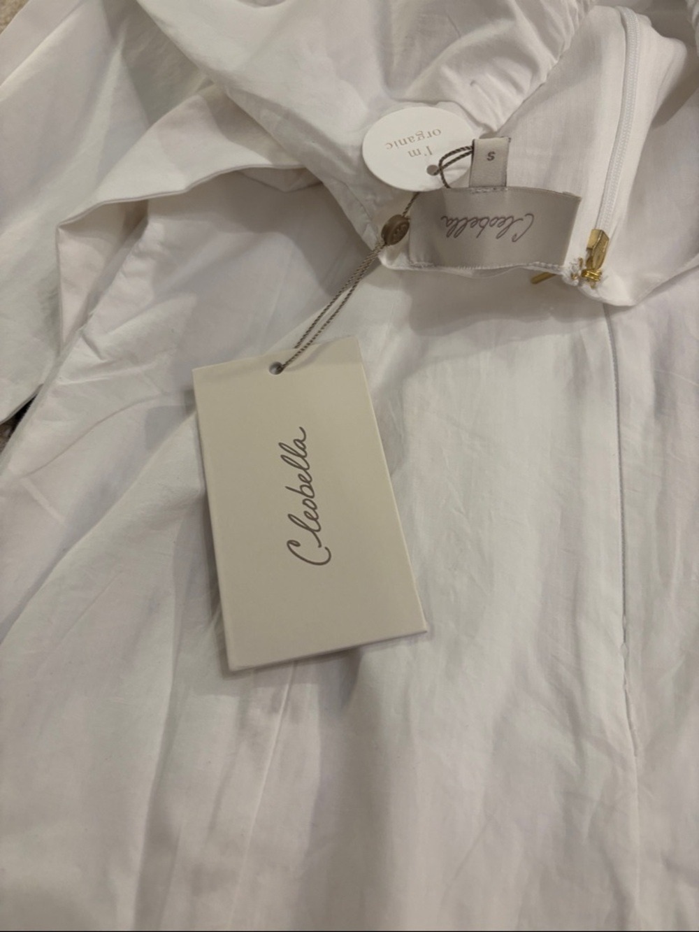 Cleobella White Pink Floral Midi Dress Small - Picture 16 of 16
